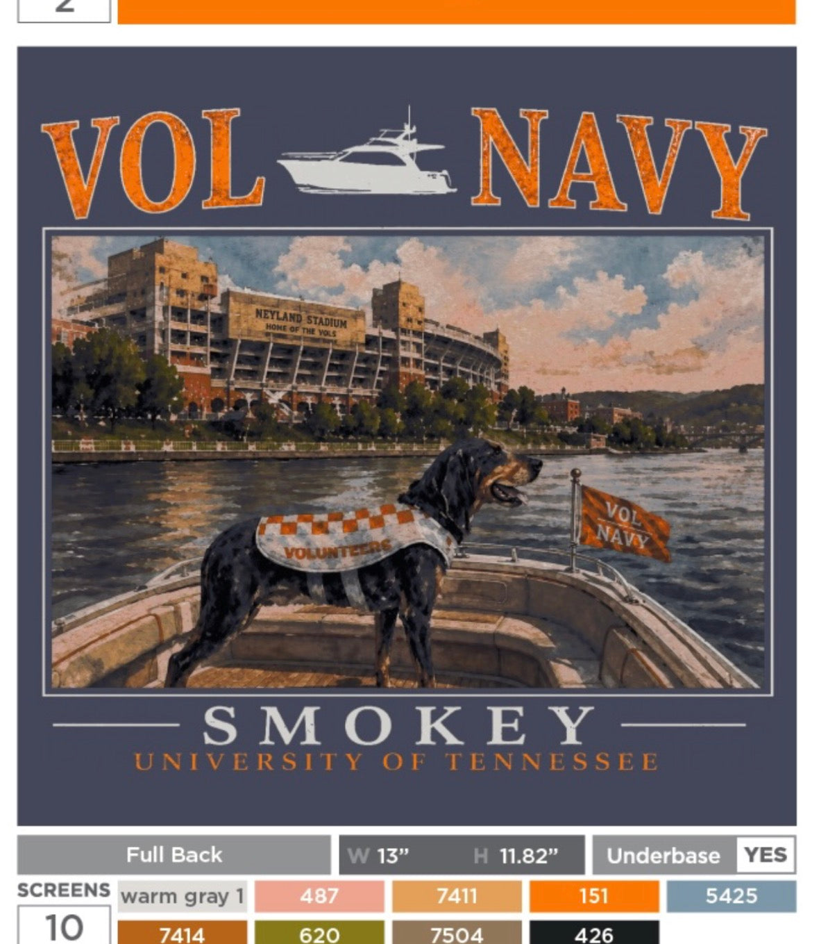 PRESALE 2026 Smokey Vol Navy Tshirt