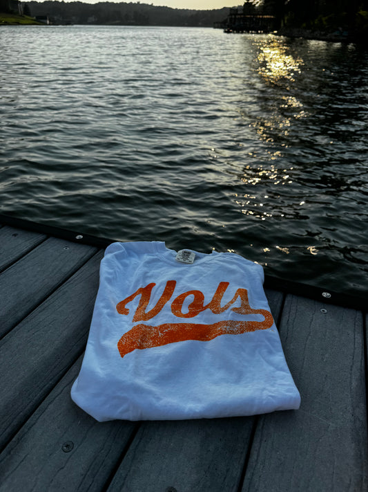 Distressed Vols Script T-Shirt