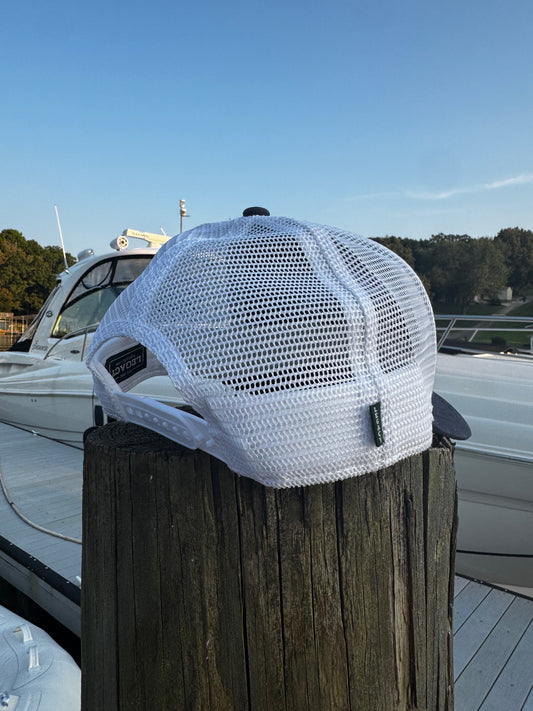 Navy & White Mesh Burgee Hat