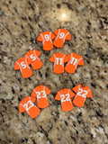 Baseball Jersey Earrings - Orange
