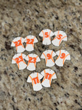 Baseball Jersey Earrings - White