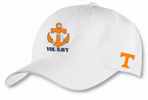 White Vol Navy Hat