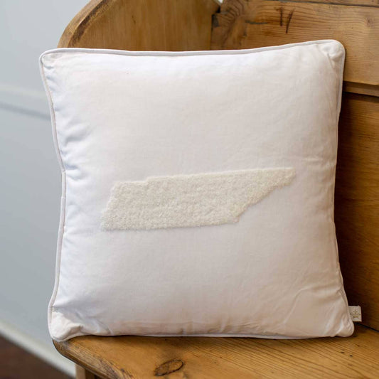 Tennessee Embroidered Square Pillow