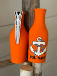 Vol Navy Bottle Koozie w/Zipper