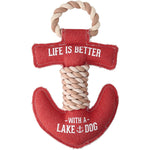 Lake Dog - 12" Canvas Dog Toy on Rope