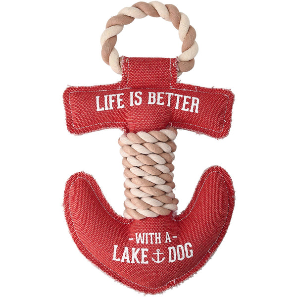 Lake Dog - 12" Canvas Dog Toy on Rope