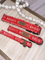 "Naughty" Christmas Dog Collar