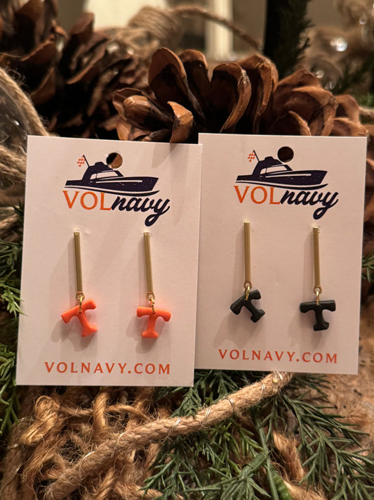 Power T Bar Dangle Earrings