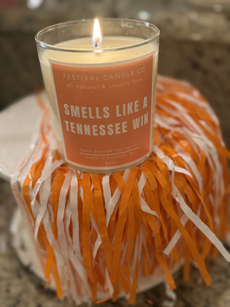 "SMELLS LIKE A TENNESSEE WIN" Scented Soy Candle