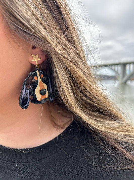 Smokey Dangles- 18k Gold Plated