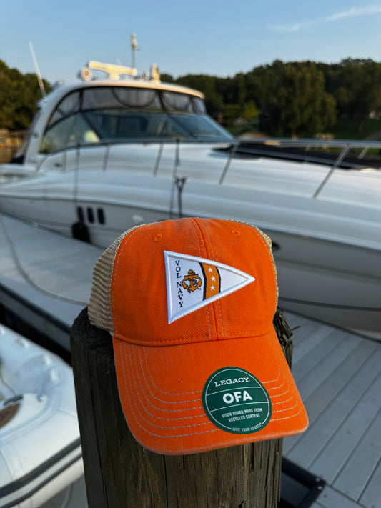 Orange Vol Navy Burgee Trucker Hat