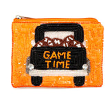 Game Time Truck Beaded Football Coin Bag