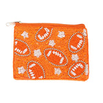 Football Bead Sequin Embroidered Coin Bag