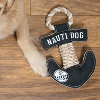 Nauti Dog - 12" Canvas Dog Toy on Rope