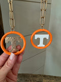 Tennessee Vols Logo Enamel Necklace